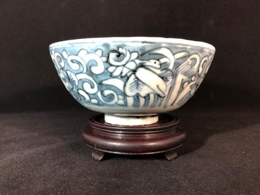 Late Ming Blue and White Chinese Porcelain Bowl