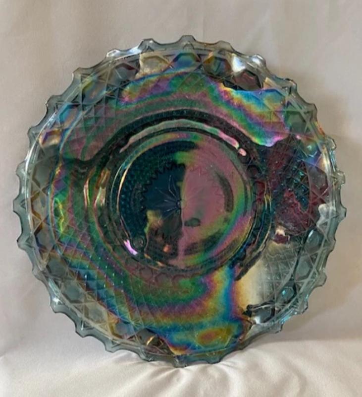 Indiana Glass Diamond Point Amethyst Serving Plate