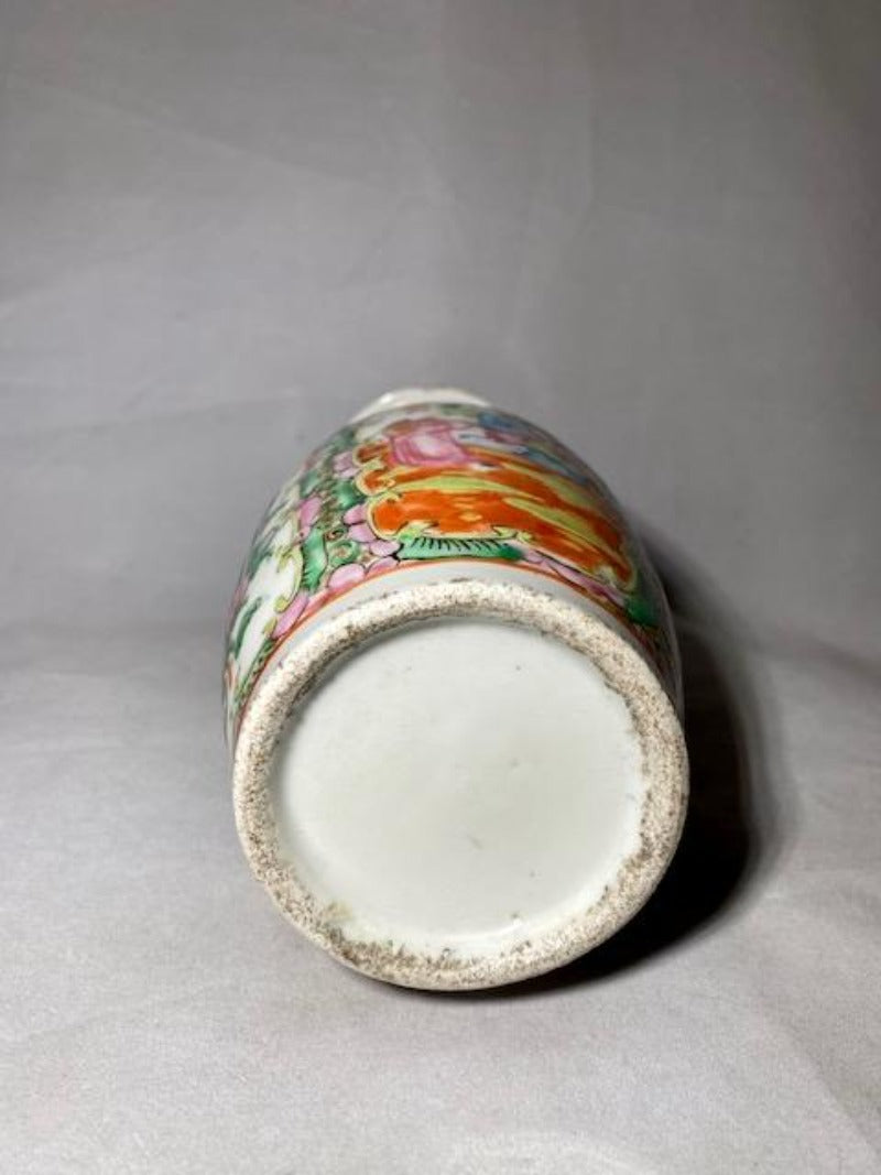 19th C Rose Medallion Chinese Porcelain Vase