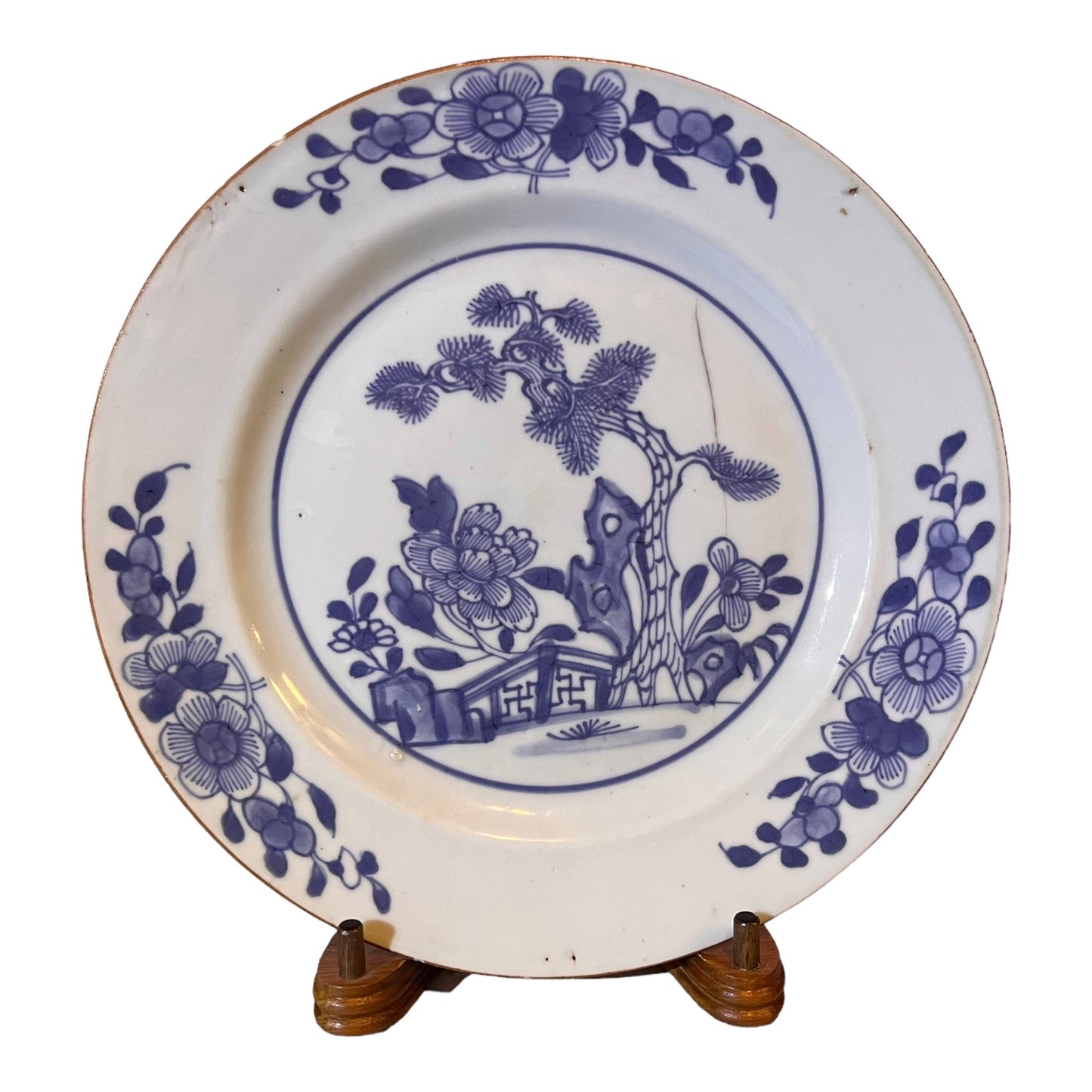 18th C Blue and White Chinese Export Porcelain Plate