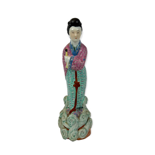 Late 19th to Early 20th C Guan Yin Porcelain Statue