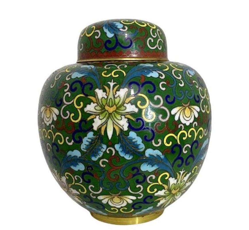 19th C Chinese Cloisonne Ginger Jar