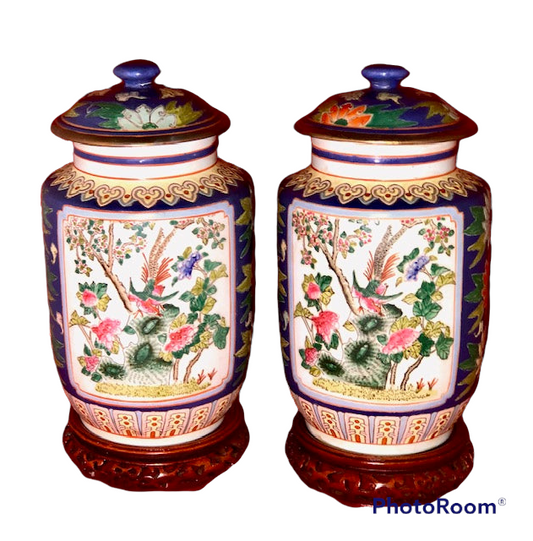 20th C  Chinese Porcelain Jars Decorative