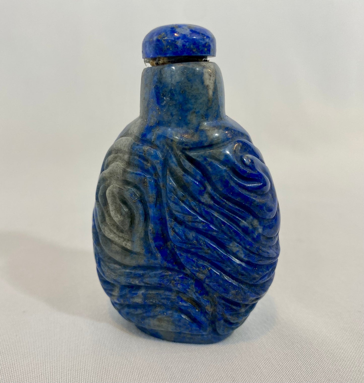 Carved Lapis Lazuli Snuff Bottle