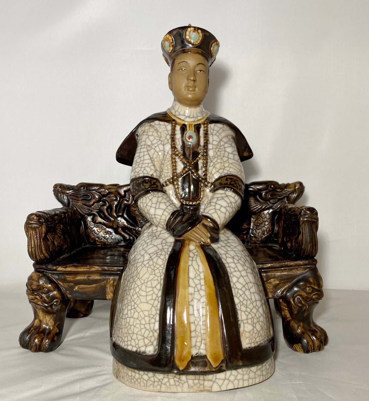 Shiwan Crackle Glaze Statue of Official
