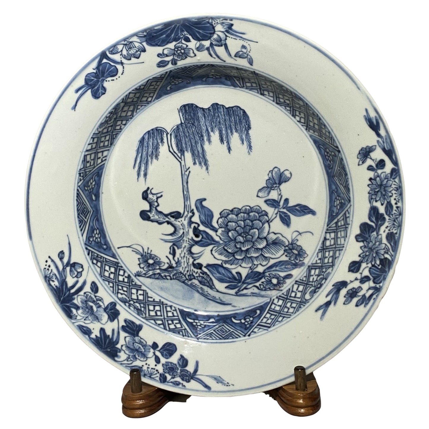 18th C Peony and Willow Pattern Bowl