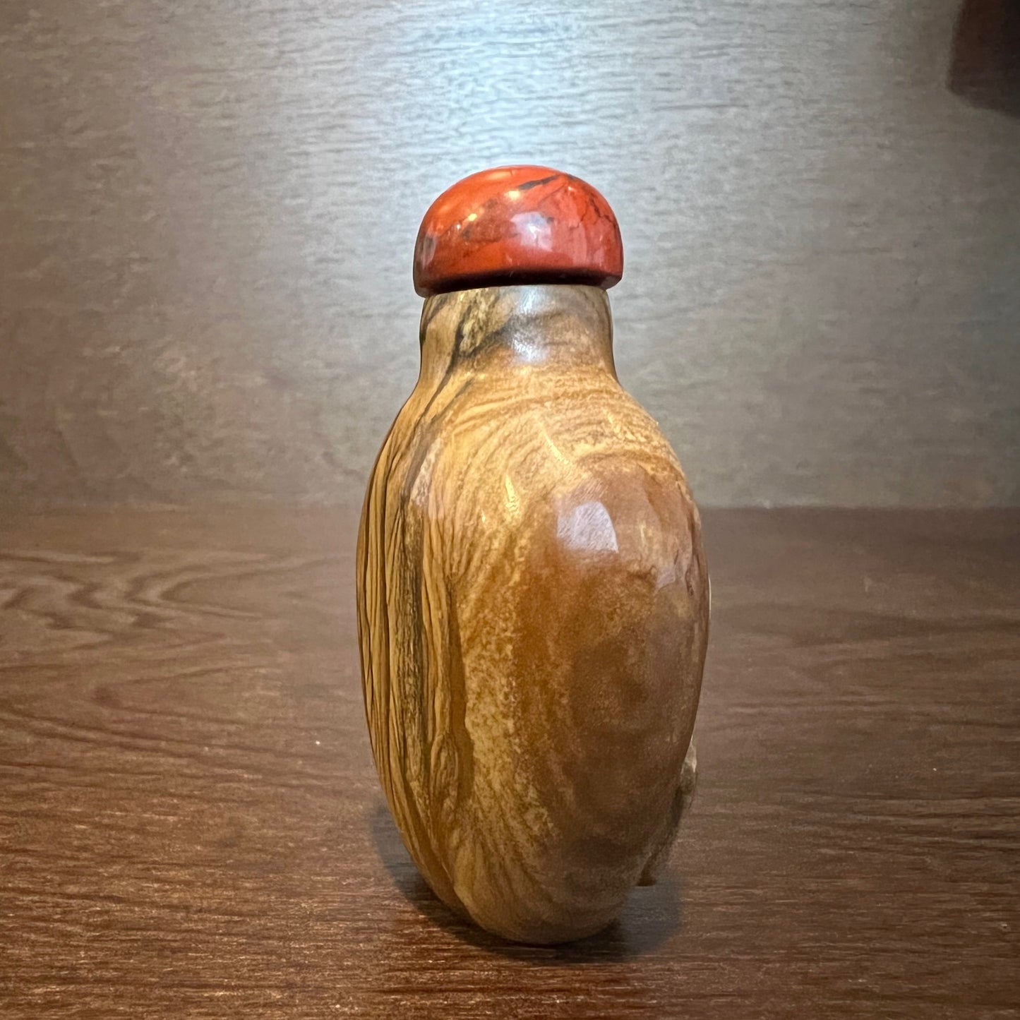 Tiger Eye Carved Stone Snuff Bottle
