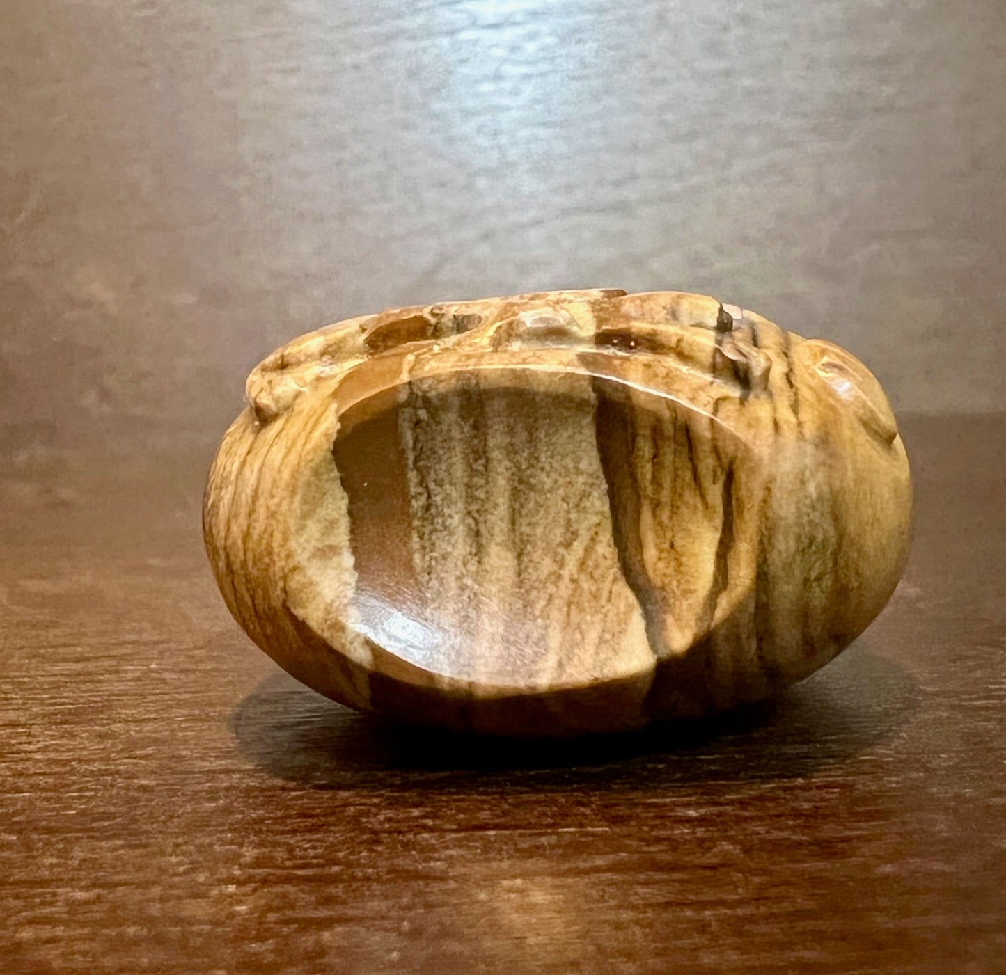 Tiger Eye Carved Stone Snuff Bottle